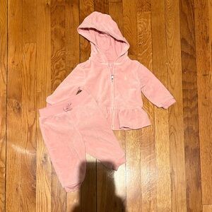 Pink Hooded Baby Outfit Ralph Lauren